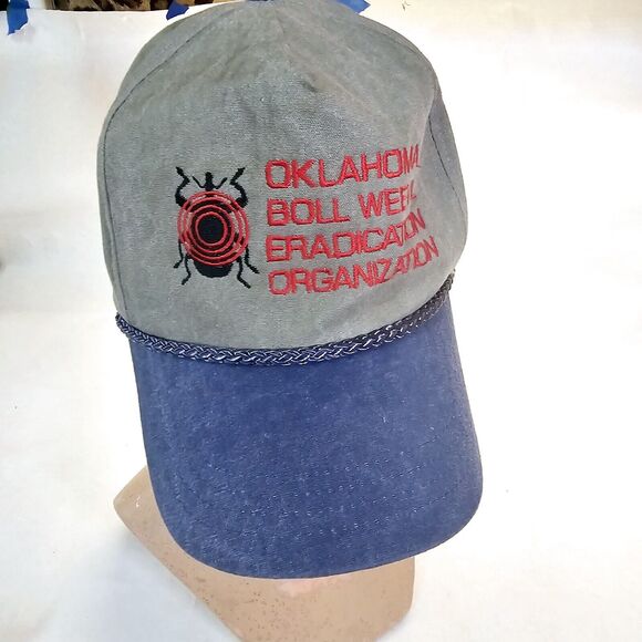 Vintage Oklahoma Boll Weevil Eradication Trucker Hat Snapback Caps Embroidered - Picture 9 of 9